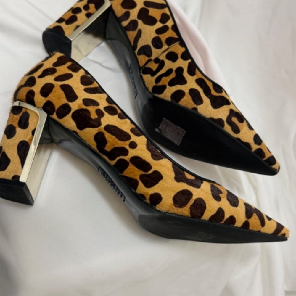 Alfani Animal Print Pointed Toe Block Heel Pump Shoe - Picture 12 of 12